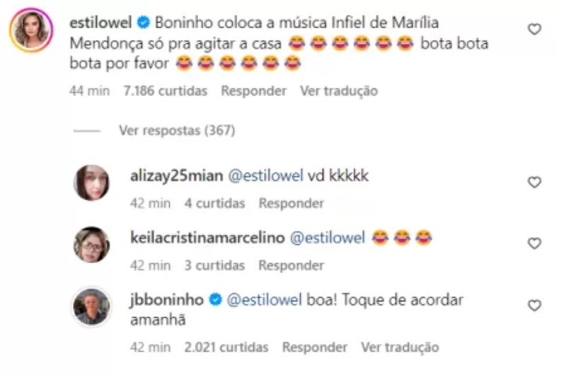 Seguidora sugere que Boninho utiliza a música Infiel, de Marília Mendonça como despertador no BBB 24