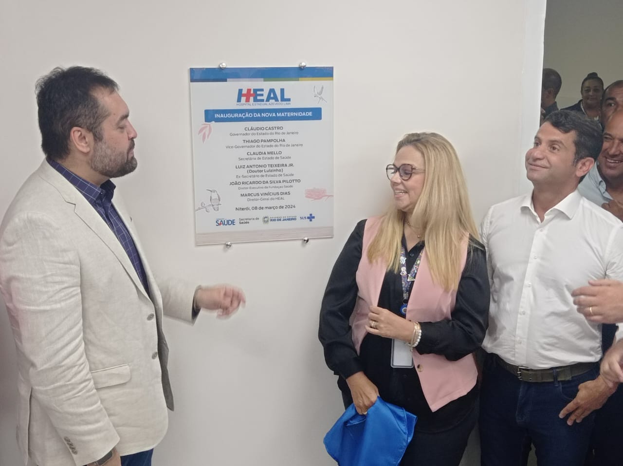 Governador Cláudio Castro, Secretária de Estado de Saúde, Claudia Mello e o deputado federal Doutor Luizinho inauguram obras da maternidade do Hospital Azevedo Lima