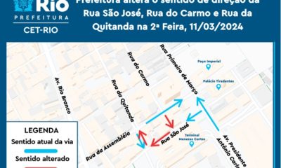 Mudanças em vias do Centro do Rio
