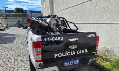 Moto apreendida pela Polícia