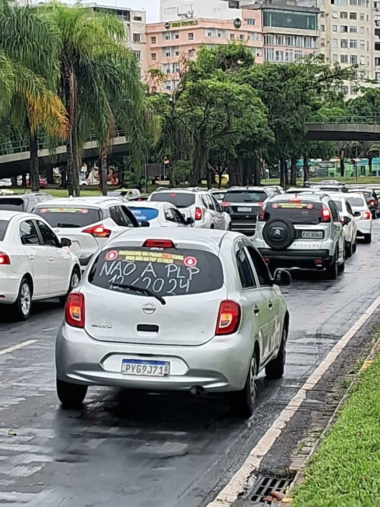 Manifestação de motoristas de aplicativo