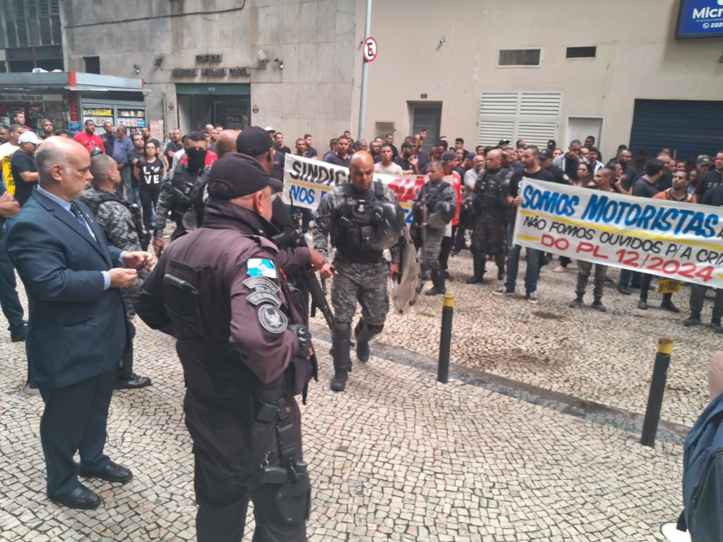 Manifestação de motoristas de aplicativo