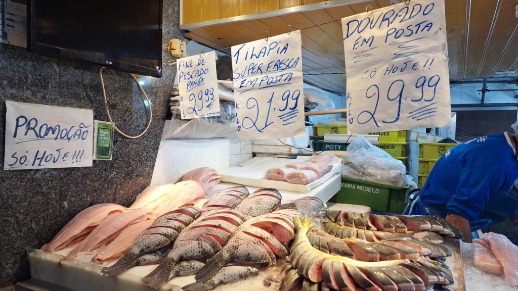 Peixes no Mercado São Sebastião