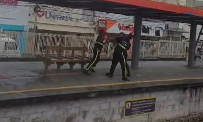 Clima tenso na Supervia! Seguranças trocam socos na estação Madureira (Foto: Divulgação)
