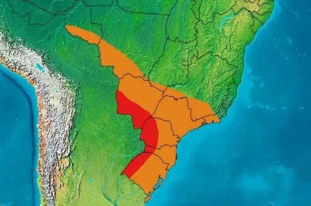 mapa meteorológico do Brasil