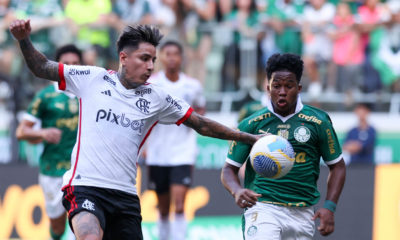 Endrick na partida entre Palmeiras e Flamengo