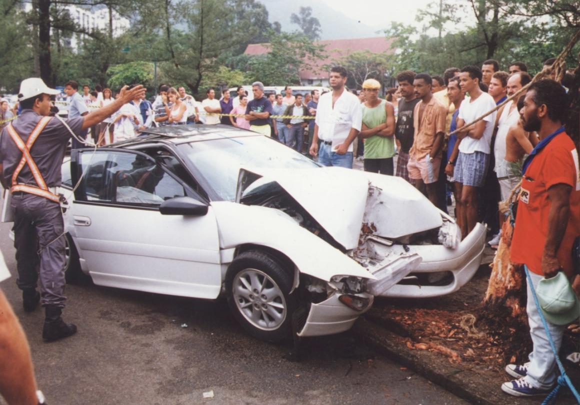 Acidente de Dener em 19 de abril de 1994 (FOTO: Delfim Vieira/Agência Estado)