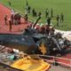 Helicópteros caíram em complexo esportivo, na Malásia.