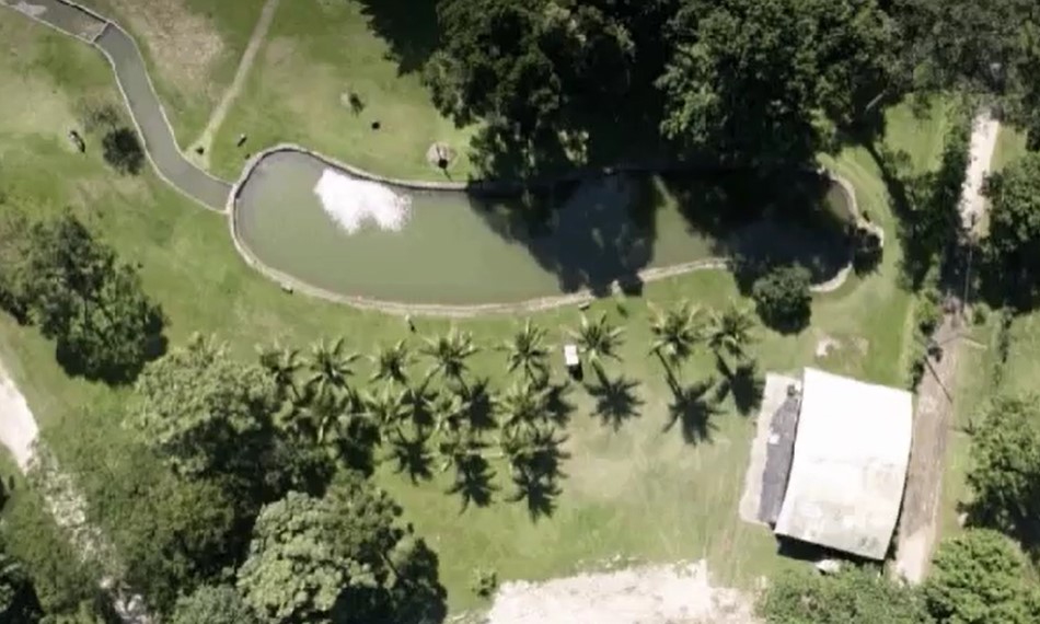 Lago artificial na casa de Neymar em Mangaratiba
