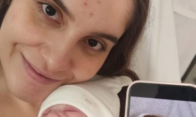 Larissa depois do parto de Antônio