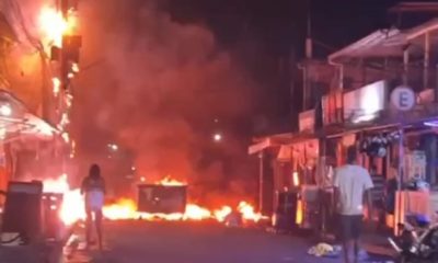 Barricadas em chamas na Cidade de Deus