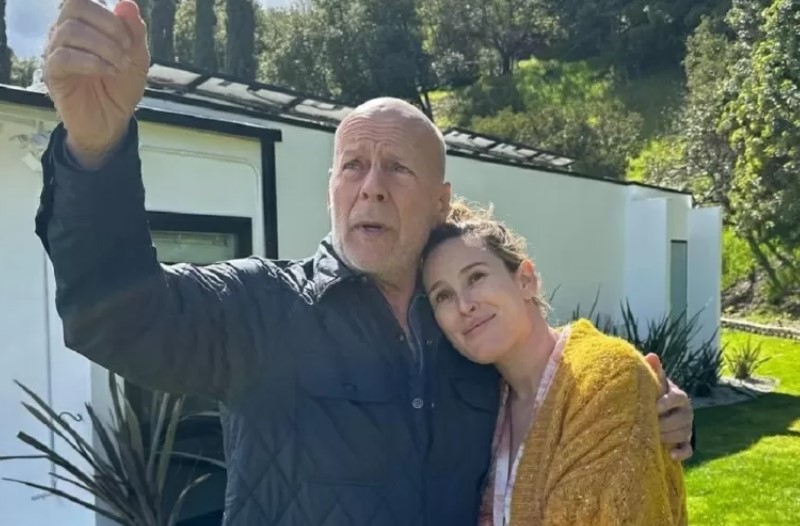 Bruce Willis e a filha Rumer Willis