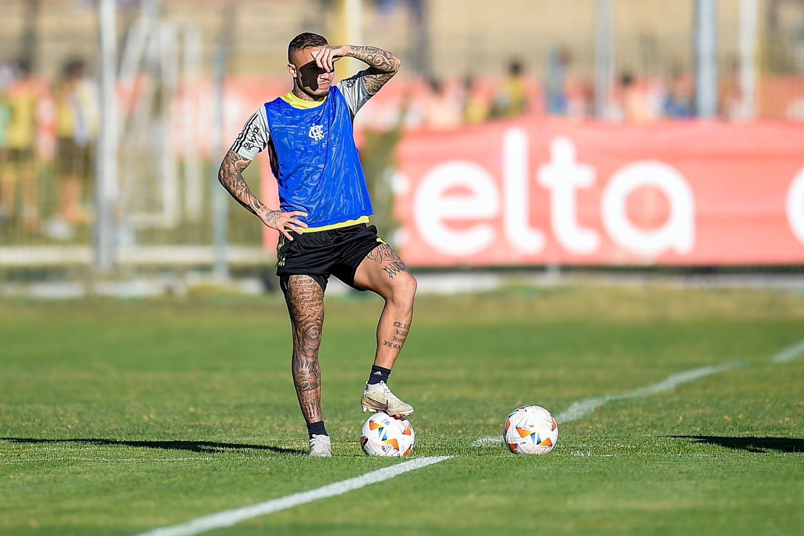 Everton Cebolinha. Treino do Flamengo (FOTO: Marcelo Cortes/Flamengo)