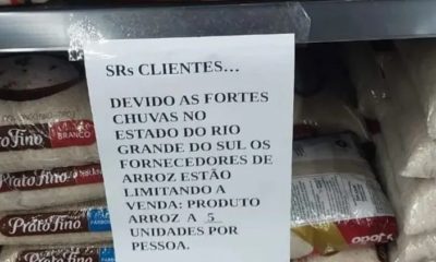 Venda de arroz é limitada em alguns estados brasileiros
