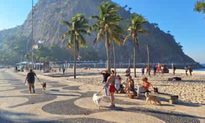 Praia do Leme, na Zona Sul do Rio.