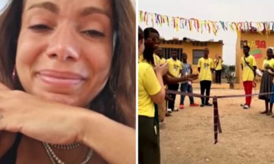 Anitta chora em inauguração de escola na África