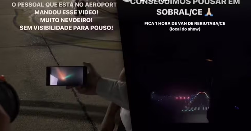 Pedro Sampaio passa perrengue em voo. 