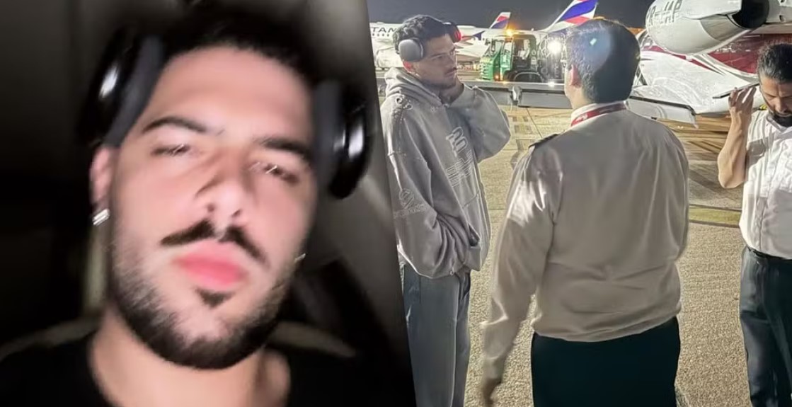 Pedro Sampaio passa perrengue em voo