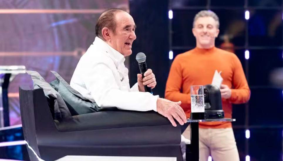 Renato Aragão e Luciano Huck