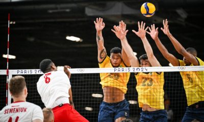 Brasil e Polônia durante partida da Olimpíada Paris 2024.