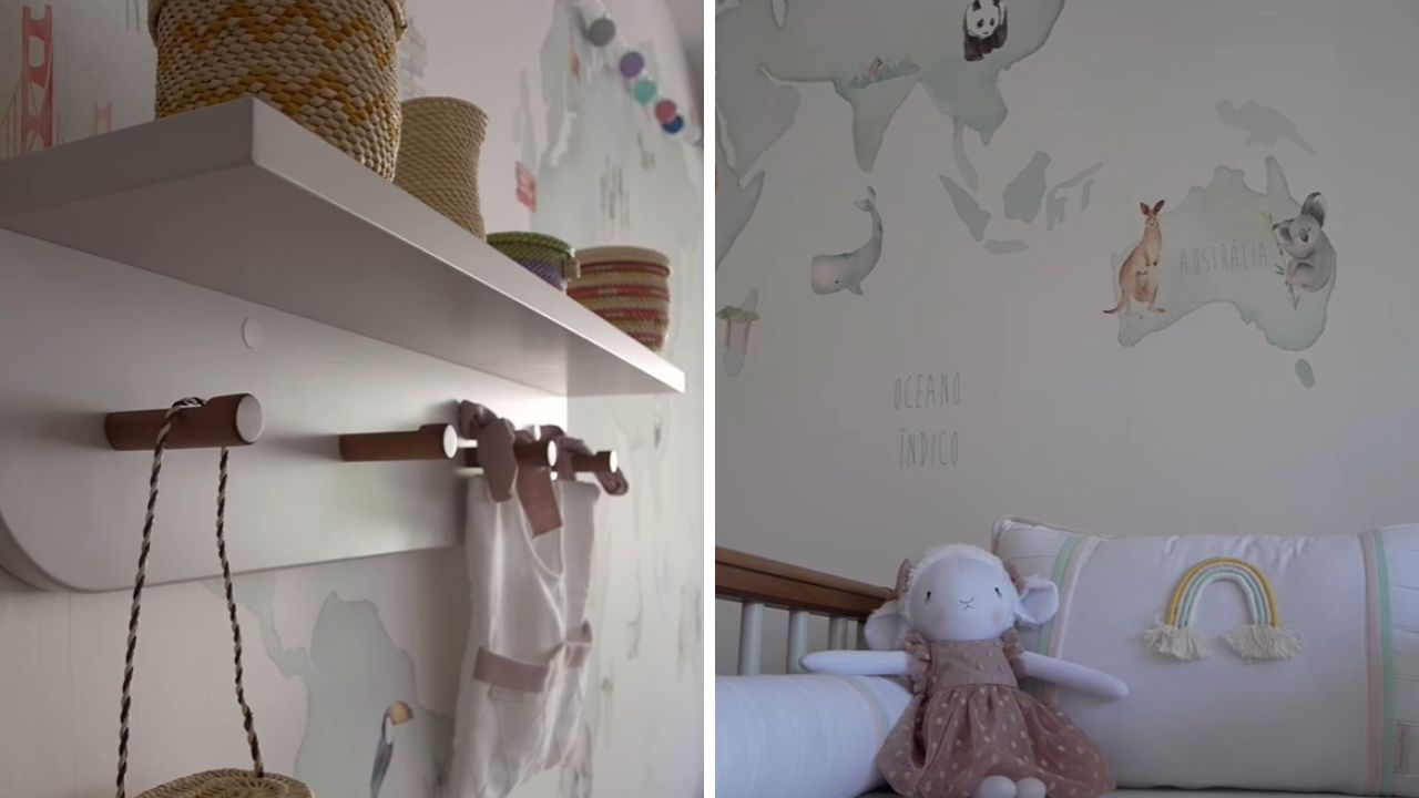 Decoração do quarto do bebê de Andréia Horta.