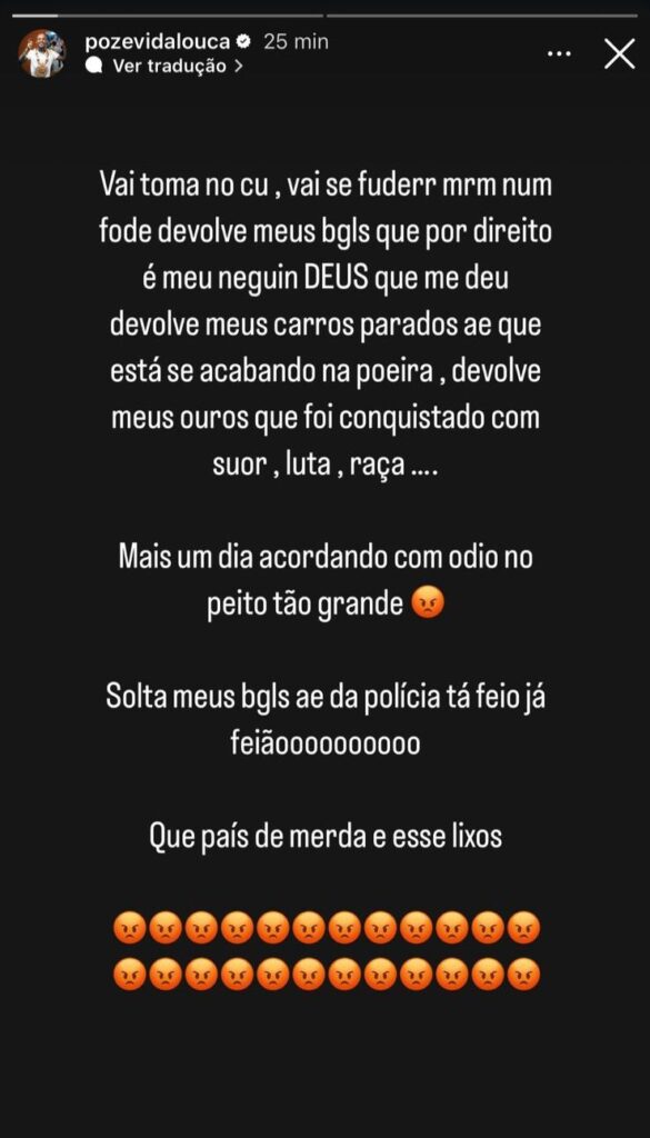 Mc Poze - Foto: Reprodução / Instagram
