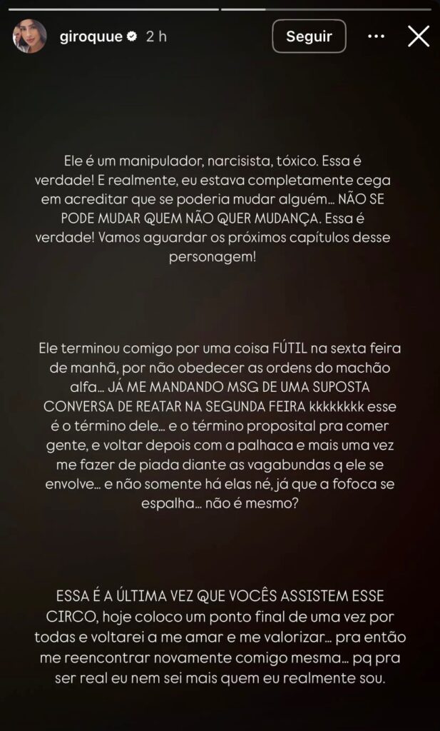 𝖦𝗂𝗈𝗏𝖺𝗇𝗇𝖺 𝖱𝗈𝗊𝗎𝖾 - Reprodução / Instagram