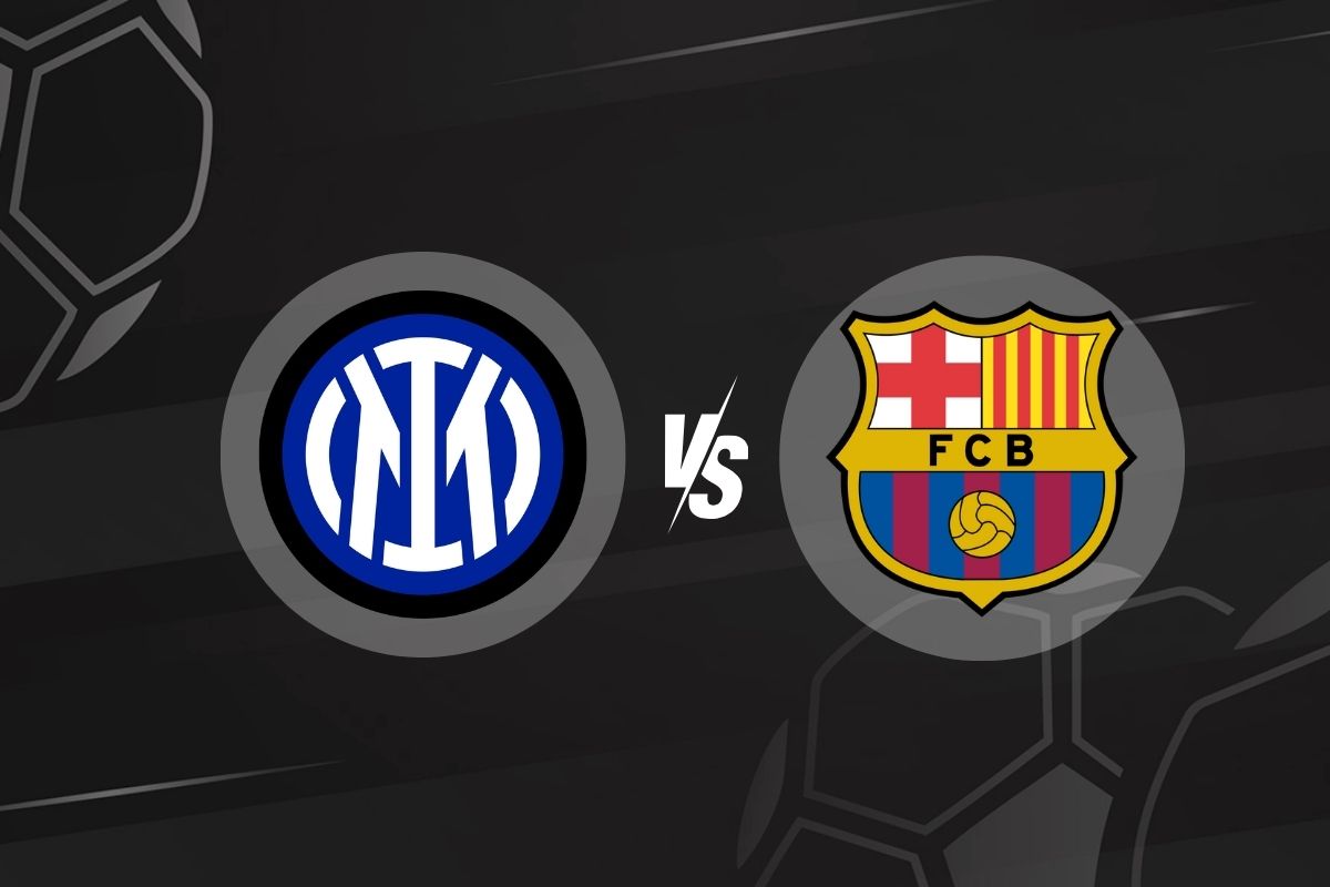 Emblemas de Internazionale e Barcelona