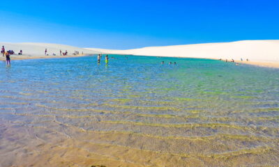 Tem um lugar no Brasil onde o deserto cria lagoas cristalinas