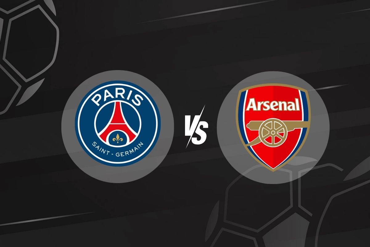 Escudos de PSG e Arsenal
