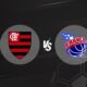 Sesi Franca e Flamengo duelam neste domingo (1), no Pedrocão, pela semifinal do NBB 2024/25 – brasões dos clubes lado a lado