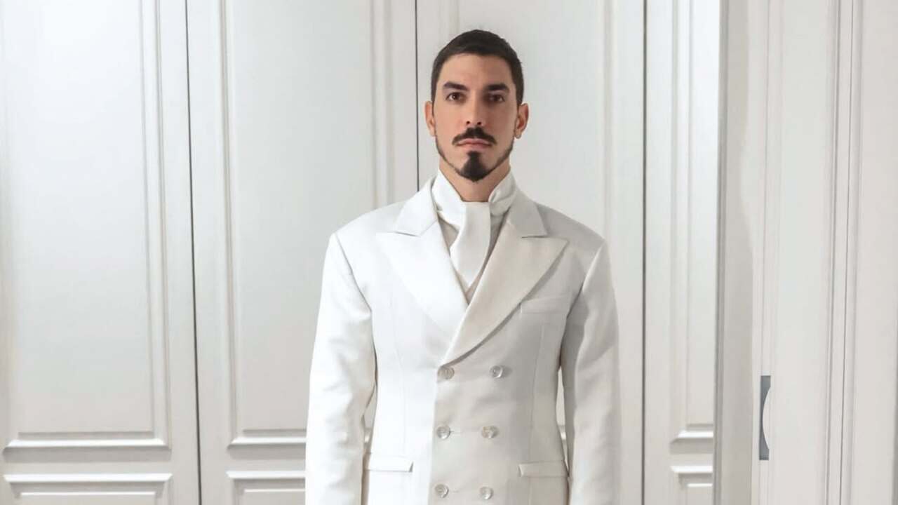 Da passarela ao altar! O terno exclusivo de Gabriel David por Alexandre Herchcovitch