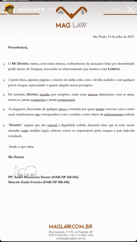 MC Daniel: Reprodução/ Instagram