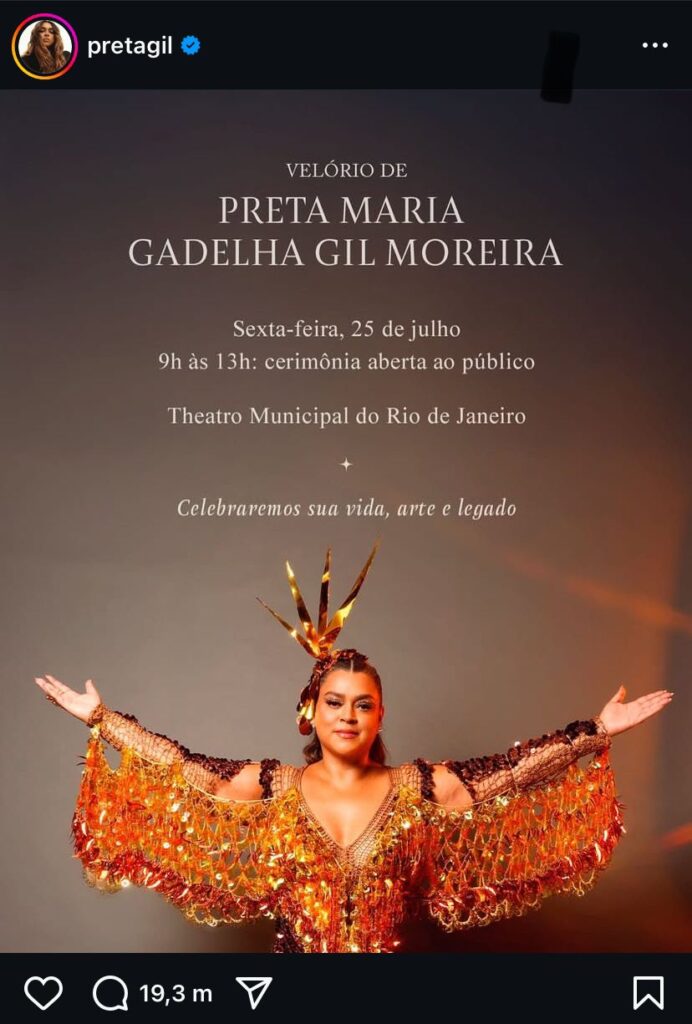 Preta Gil Reprodução/Instagram