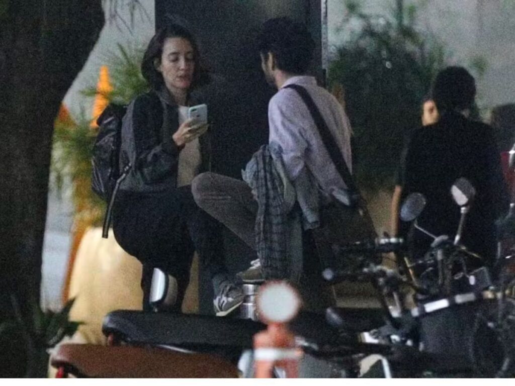 Caio Blat e mulher misteriosa: Reprodução/ redes sociais