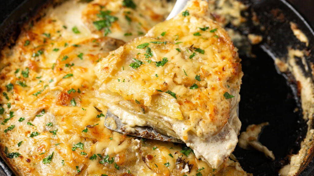 A melhor receita de batata gratinada com bacon para surpreender