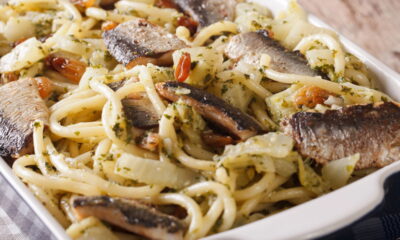 Macarrão com sardinha que parece receita de chef