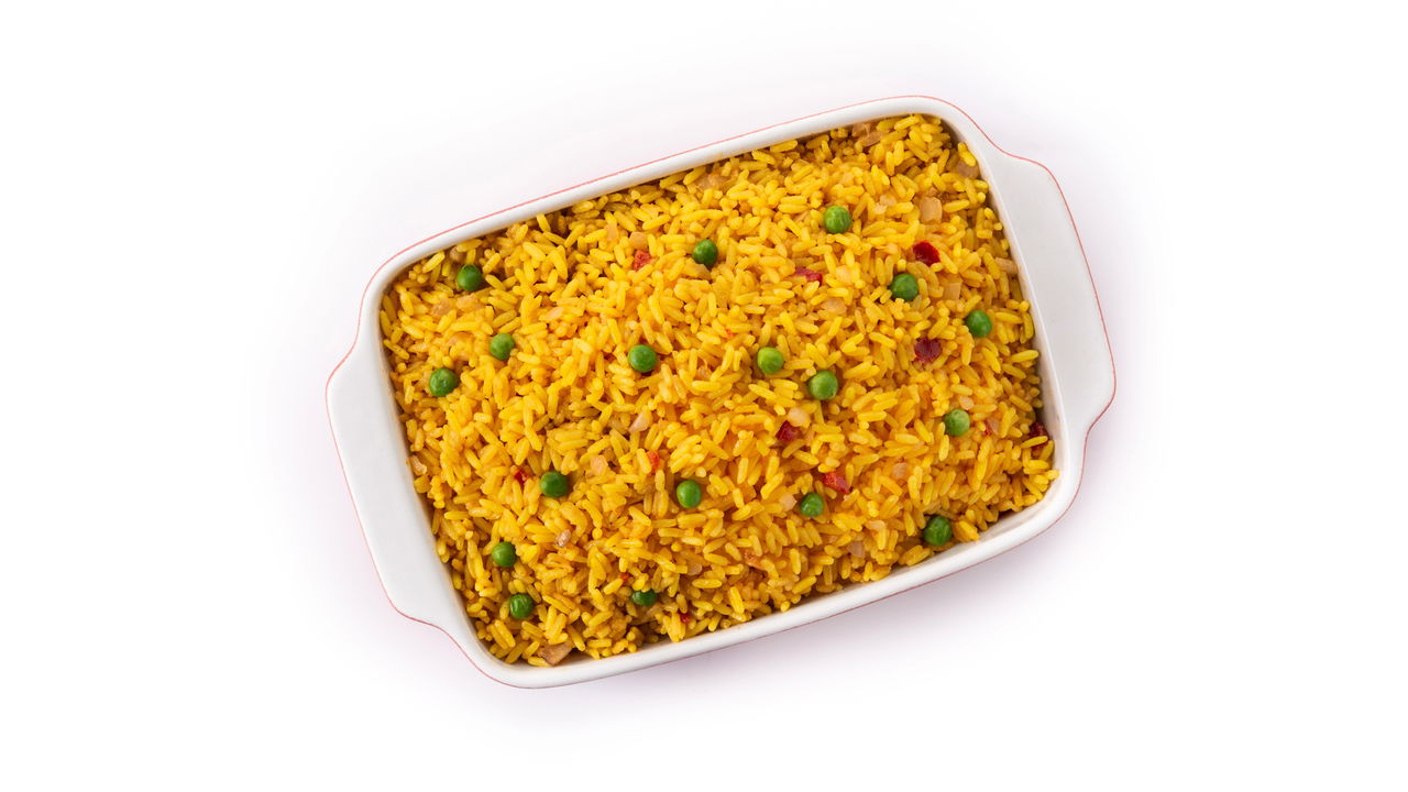 Arroz mexicano picante com pimenta calabresa e milho doce