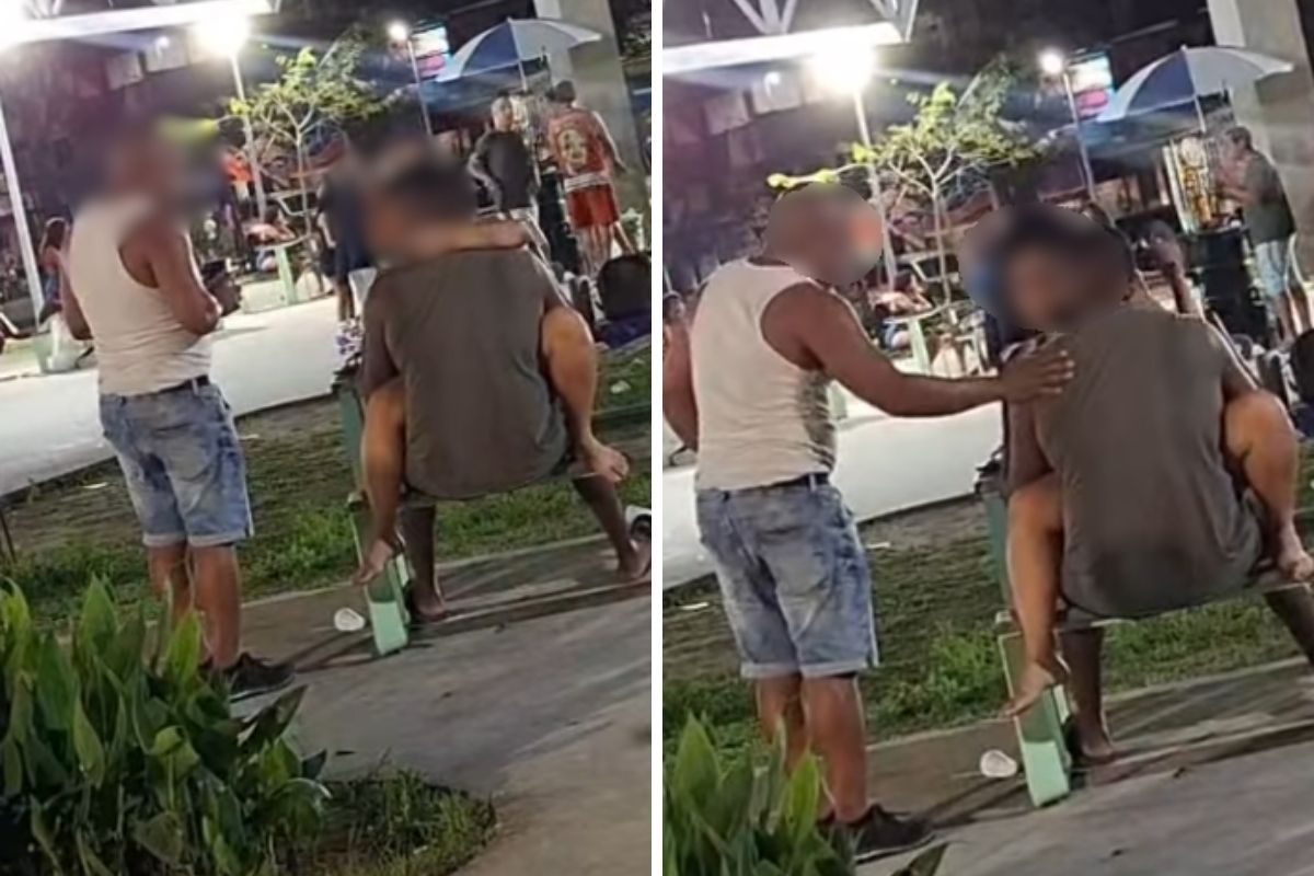 Casal flagrado em situação constrangedora no Parque de Realengo