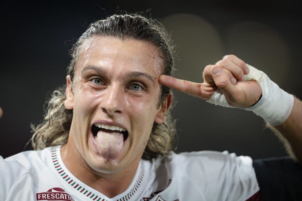 Canobbio comemorando gol pelo Fluminense.