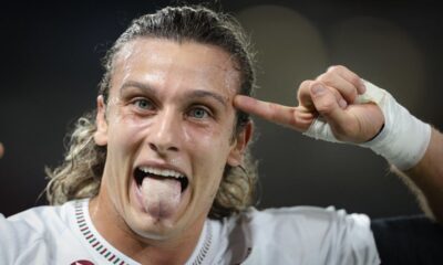 Canobbio comemorando gol pelo Fluminense.