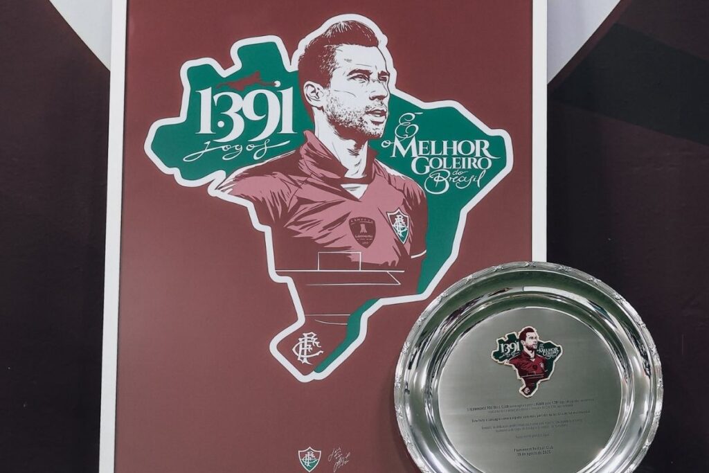 Homenagem para o goleiro Fábio