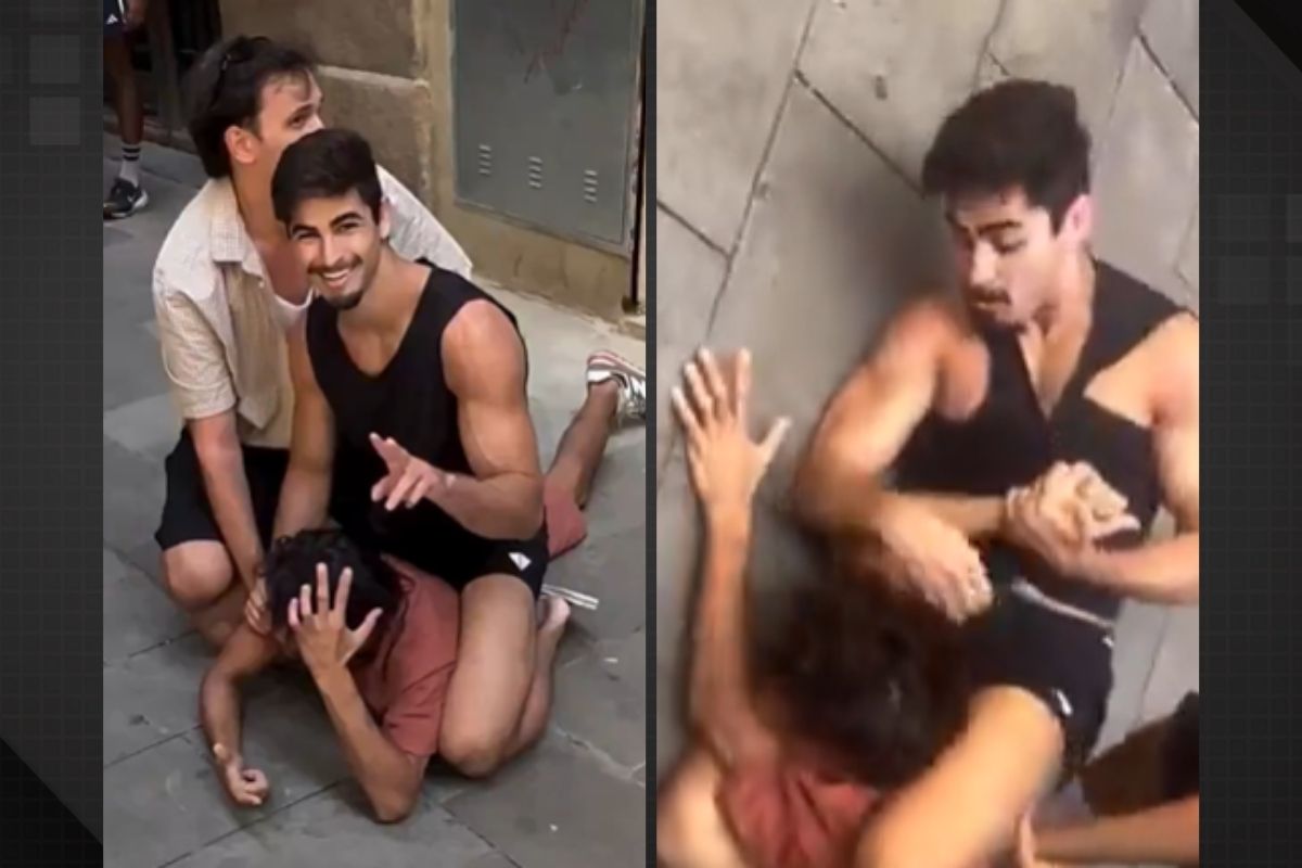 Gabriel e Gustavo Galindo imobilizaram ladrão nas ruas de Barcelona durante férias na Espanha