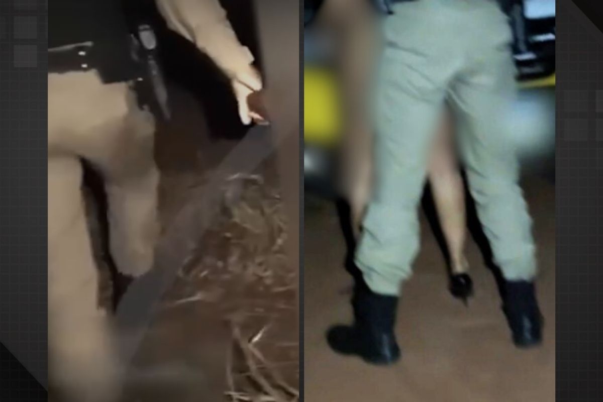 PM aborda casal e se junta a "safadeza" no capô da viatura