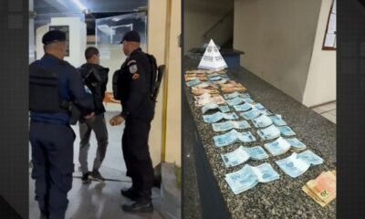 Traficante preso com R$ 29 mil no Morro do Turano