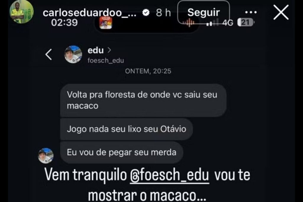 Carlos Eduardo racismo