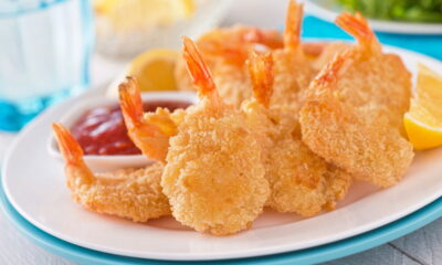 Camarão crocante feito na air fryer com toque picante