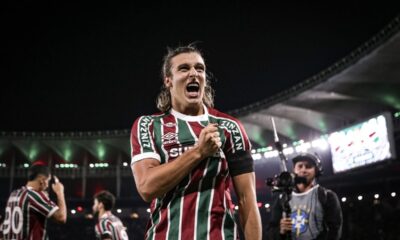 Canobbio comemorando gol pelo Fluminense