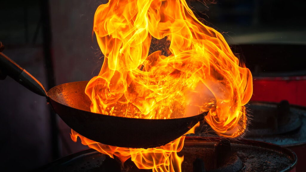 O que significa quando a chama do fogão fica amarela