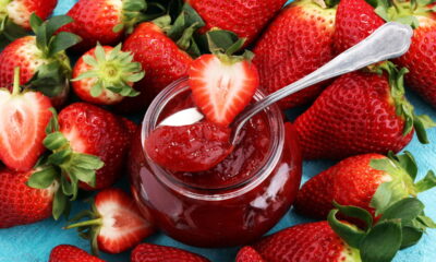 Geleia de morango caseira com chia e sem açúcar